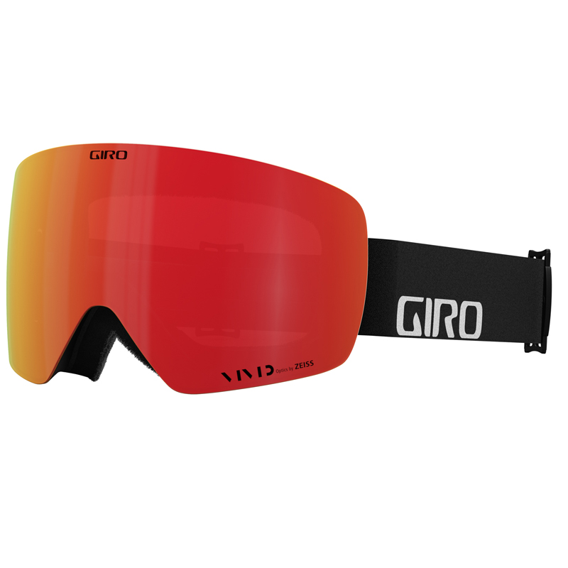 Contour Goggle - Black Wordmark - Vivid Ember